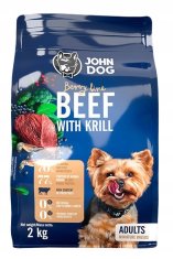 shumee SUHA HRANA ZA PSE Z GOVEDINO IN KRILOM ZA ODRASLE MINI PASME John Dog 2 kg