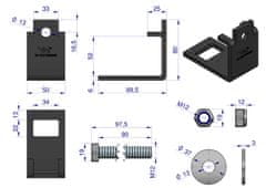 shumee 32x10 plus 32x10 zobni pokrov agregata za profil 50x50, set Waryński (naprodaj v kompletih po 5)