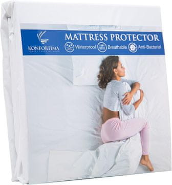 shumee Zaščitna prevleka za vzmetnico bela, nepremočljiva, pralna, 160x200 cm