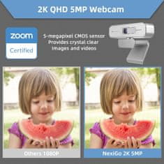 shumee USB 2K RAČUNALNIŠKA SPLETNA KAMERA N940P SREBRN MIKROFON SAMODEJNIM IZOSTREVANJEM