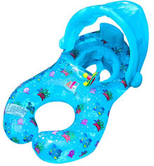 shumee DVOJNI PLAVALNI OBROČ OTROŠKI + SEDEŽ GUARDIAN CANOPY BLUE