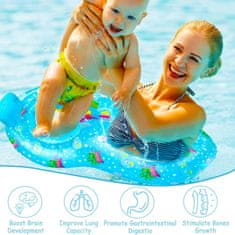 shumee DVOJNI PLAVALNI OBROČ OTROŠKI + SEDEŽ GUARDIAN CANOPY BLUE