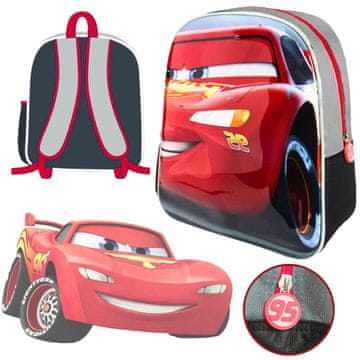 shumee Otroški nahrbtnik za vrtec s 3D učinkom avtomobilčkov Strele McQueen