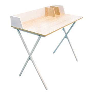 shumee MODERNA PISALNA MIZA Brico bela loft Z DVEMA PREKATOMA