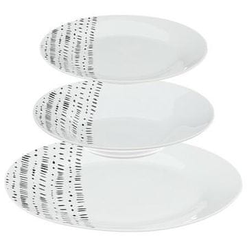 5Five® Berbere NAMIZNI POSODA 18-DELNA BELA/ČRNA PORCELAN