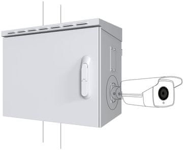 Midi Classic CCTV omarica za montažo na drog za 4 kamere, 575x425x500mm - bela, RCCTV005