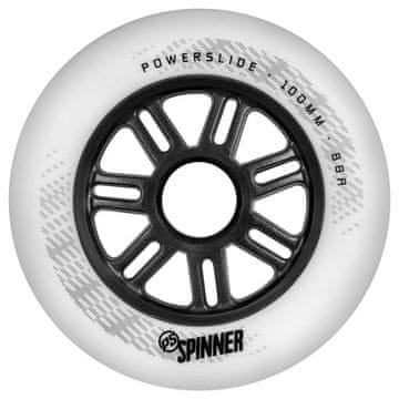 shumee Powerslide SPINNER 100mm 88A kolesa za rolerje 3 kosi bela