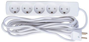 MicroConnect 5-vtičnica danski razdelilnik 5 m