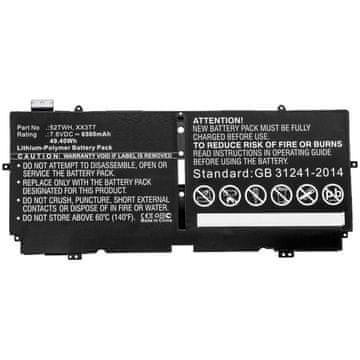 CoreParts Baterija za prenosnik DELL, Li-Pol 49,40 Wh 7,6 V 6500 mAh, Črna, XPS 13 7390, MBXDE-BA0222