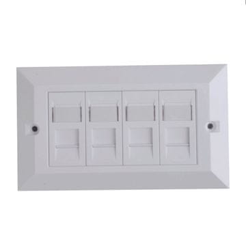 shumee Lanview CAT6 prednja plošča s 4 vrati, tip UK, LVN126188UK-4