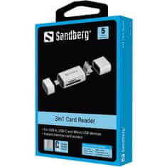 shumee Bralnik kartic Sandberg USB-C+USB+MicroUSB 136-28