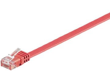 MicroConnect U/UTP CAT6 1M rdeč ploščat, V-UTP601R-FLAT