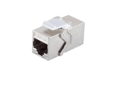 MicroConnect Keystone MicroConnect CAT6a modul, STP 2x RJ45 ženski, kabelski spojnik, kovinsko ohišje, KEYSTONE-12