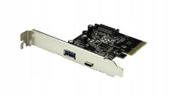 MicroConnect adapter 1 x USB 3.1 tipa C+A PCIe