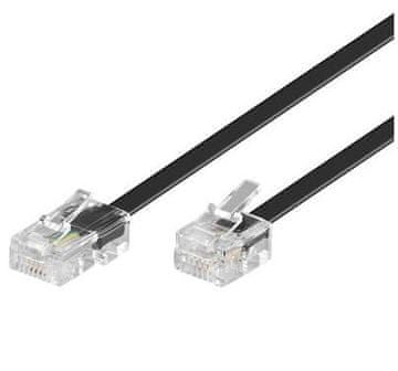 shumee MicroConnect RJ11-RJ45 15m moški/ženski črne barve
