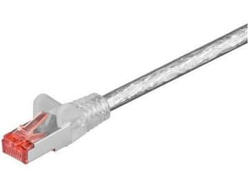 MicroConnect S/FTP CAT6 0,25 m prozoren PiMF (pari v kovinski foliji) 4x2xAWG 28, CU, PVC, SSTP60025T
