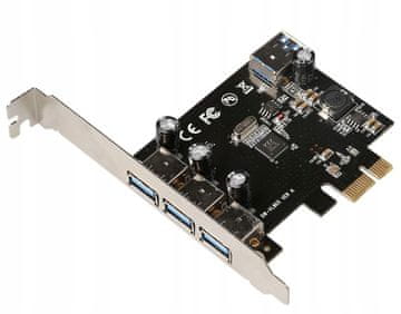 MicroConnect Kartica PCIe s 3+1 vrati USB 3.0