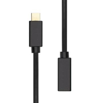 ProXtend Podaljševalni kabel USB-C črne barve, 1 m, USBC-EX-001