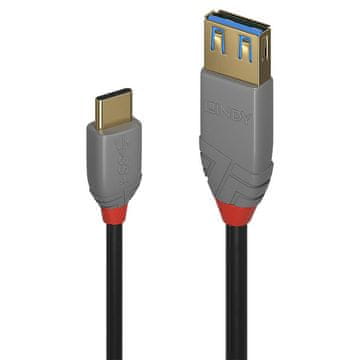 Lindy adapter kabel 0,15 m USB 3.2 tipa C na A, 10 Gbps, Anthra Line, 36895