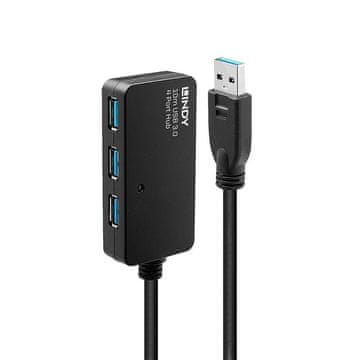 shumee Lindy USB 3.0 aktivno vozlišče s 4 vrati, 5 Gbps, 10 m, tip A USB 3.2 Gen 1, 43159