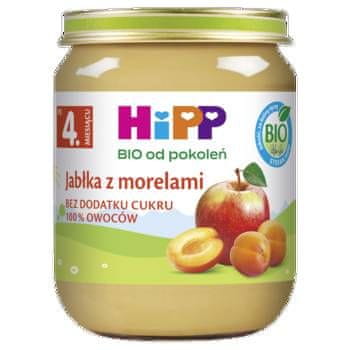 shumee HiPP Organic za generacije, jabolka z marelicami, po 4 mesecih, 125 g