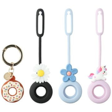 shumee 4smarts Set Omega silikonski ovitek 4 kosi za AirTag večbarvni