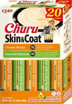 shumee INABA CAT CHURU SKIN & COAT CHICKEN 20x14g (280g) EU132
