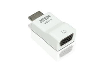 Aten Aten HDMI v VGA pretvornik VC810-AT, 1920 x 1200 slikovnih pik, 1080p, bela, plastika, HDMI, VGA, VC810-AT