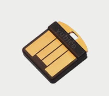 Yubico Yubico YubiKey 5 Nano, brez baterije, USB-A, FIDO 2, črno-zlata, 5060408461457
