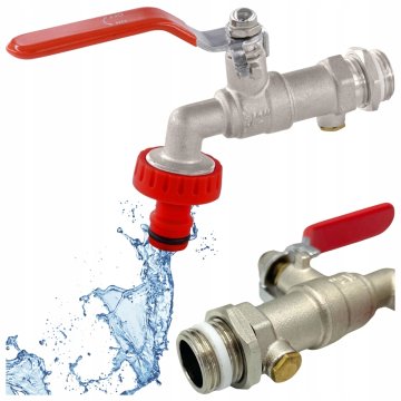 shumee Vrtna pipa 1/2 pipe, medeninasta zunanja pipa, hitri priključek