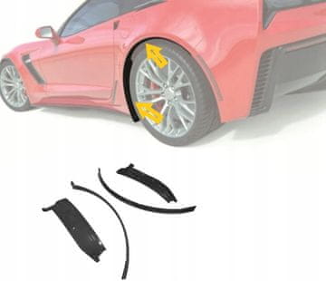 shumee Sijajno črne širine zadnjih blatnikov - CORVETTE 2014-2019 C7 Z06