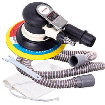 shumee PNEVMATSKI EKSCENTRIČNI BRUSILNIK 150 MM S CEVJO, VREČKO, SESALNIM PRITISKOM