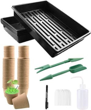 shumee SET 4x KORITEV ZA SADIKE BREZ LUKNJIC 60x LONČKI