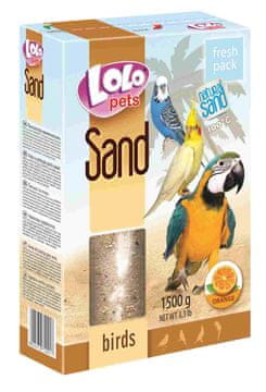 shumee LoLo Pets SAND - ORANŽNI pesek za papige z školjkami 1,5 kg