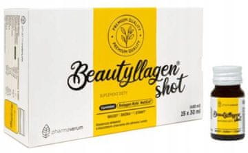 PharmaVerum Beautyllagen Shot kolagena z biotinom in niacinom 15 kosov x 30 ml