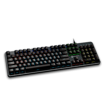 shumee ŽIČNA MEHANSKA TIPKOVNICA ČRNA RGB OSVETLITEV OZADJA GAMING QWERTY