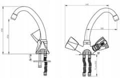 shumee EKSKLUZIVNA STOJEČA PIPA ZA KUHINJSKO PORABO