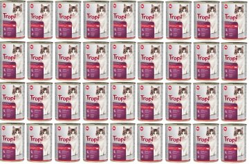 shumee TROPI mokra mačja hrana z govedino v omaki 415 g x 36 kos GOVEDINA