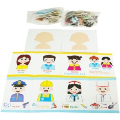 shumee Lesena magnetna tabla s kredo + set magnetnih lesenih sestavljank