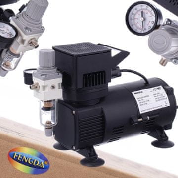 shumee KOMPRESOR Z AIRBRUSHOM MODELIRNI KOMPRESOR TIHI SAMODEJNI VKLOP/IZKLOP