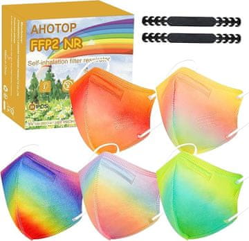 shumee 200x ZAŠČITNE MASKE VEČBARVNE 3 PLASTI CE CERTIFIKAT ELASTER FFP2