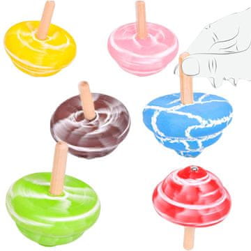 shumee Set 6 senzoričnih mini barvnih vrtavk