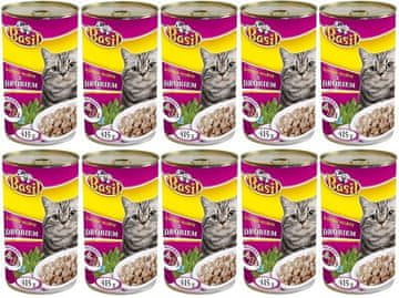 shumee Bazilika mokra hrana 415g s perutnino za mačke 10 kos.