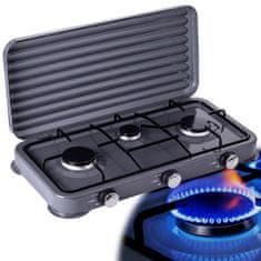 shumee ABSC6003-G siv turistični plinski štedilnik s 3 gorilniki