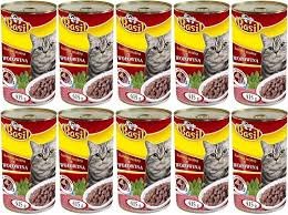 shumee Bazilika mokra hrana 415g z govedino za mačke 10 kos.