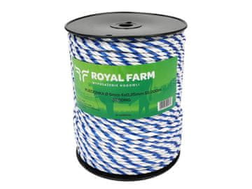 shumee Pletena vrvica za električni polnilec 6mm 4x0,25mm SS belo-modra 200m, Royal Farm