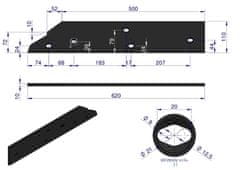 shumee Dolgi desni drsnik, uporaba: Kuhn 279130, borovo jeklo, WARYŃSKI