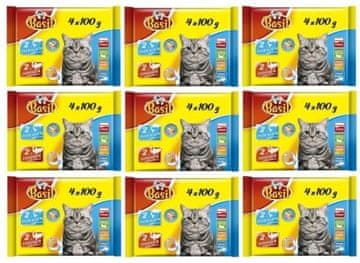 shumee Bazilika mačja hrana v vrečkah postrv losos (4x100g)x9