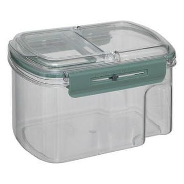 5Five® HERMETIČNA ŠKATLA Neo zelena ravna 1,5L INDIKATOR DATUMOV