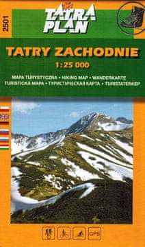 shumee Zahodne Tatre 1:25.000. Turistična karta 2501. Plan Tatre